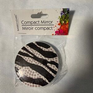Sassy+Chic Zebra Print Compact Mirror
